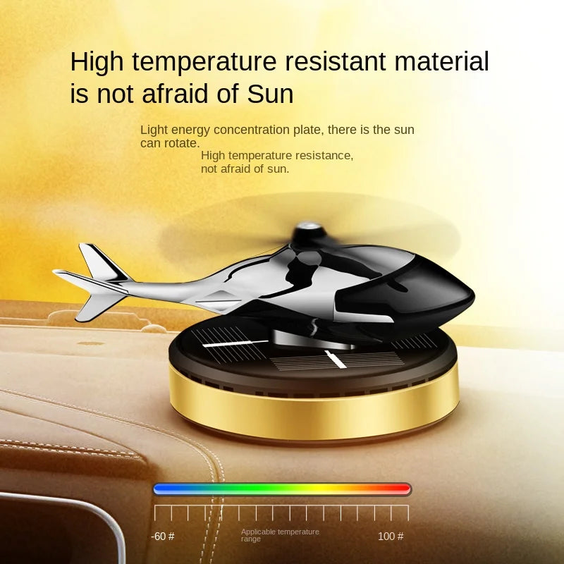 GPRGIT Solar Automatic Rotation Aircraft Dashboard Perfume Diffuser Metal