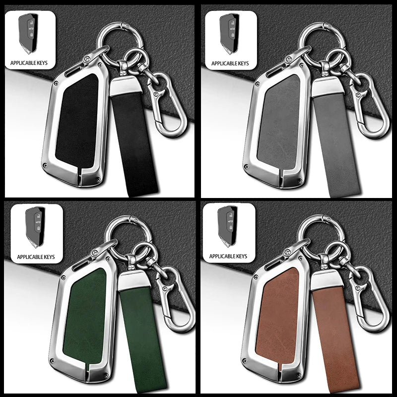 GPRGIT Alloy Car Key Case Cover for VW Volkswagen Golf 8 MK8 ID.3 ID.4 Atlas Cupra Skoda Octavia A8 SEAT Leon MK4 Formentor Tarraco