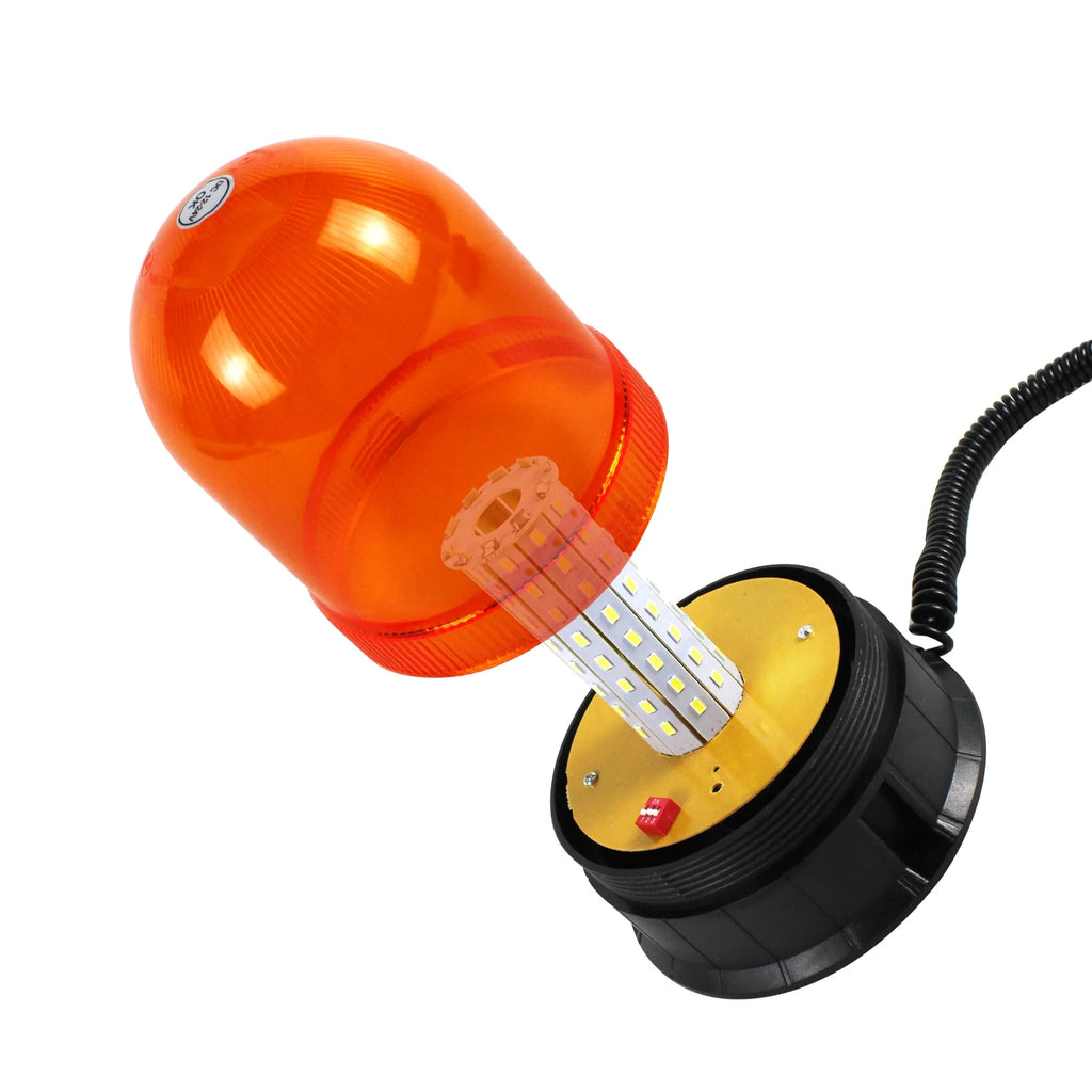 Amber 80 LED Strobe Beacon Light Rooftop Rotating Emergency Warning Flashing Light for Forklift Truck