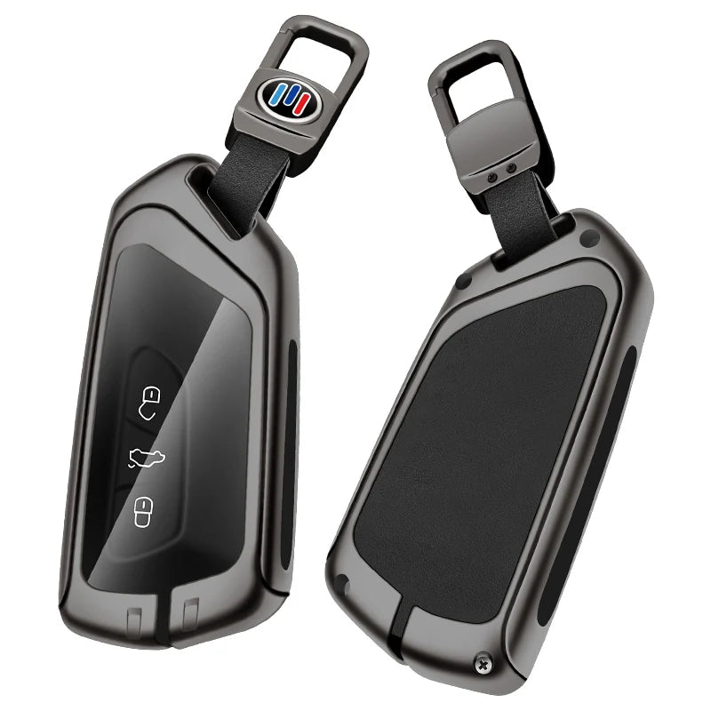 GPRGIT Zinc Alloy Leather Key Case Cover for VW Volkswagen Golf 8 MK8 2020