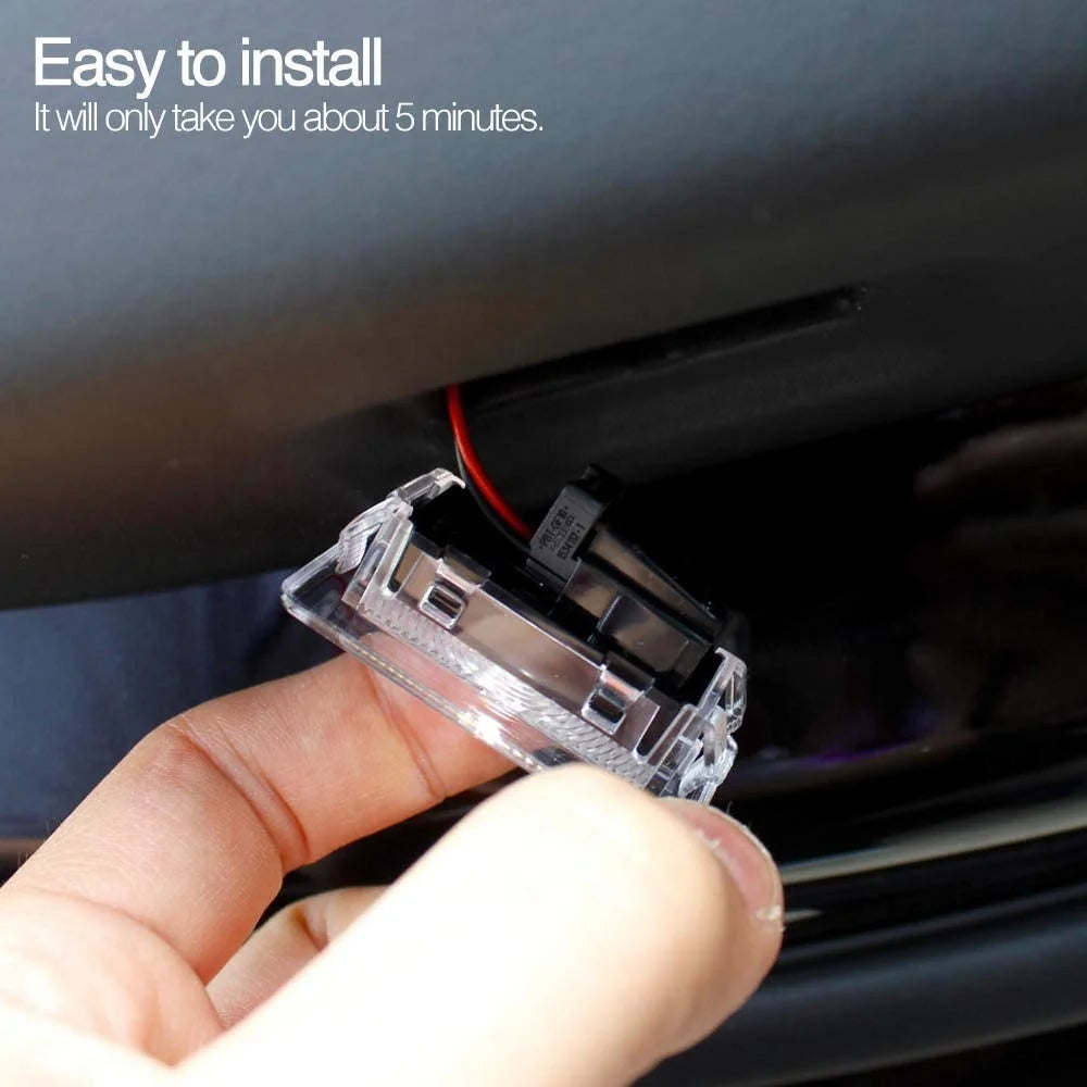 GPRGIT Car Door LED Logo Projector Lights for Tesla Accessory Wireless Welcome Emblem Lamp Ghost 3D Lights Puddle Lights
