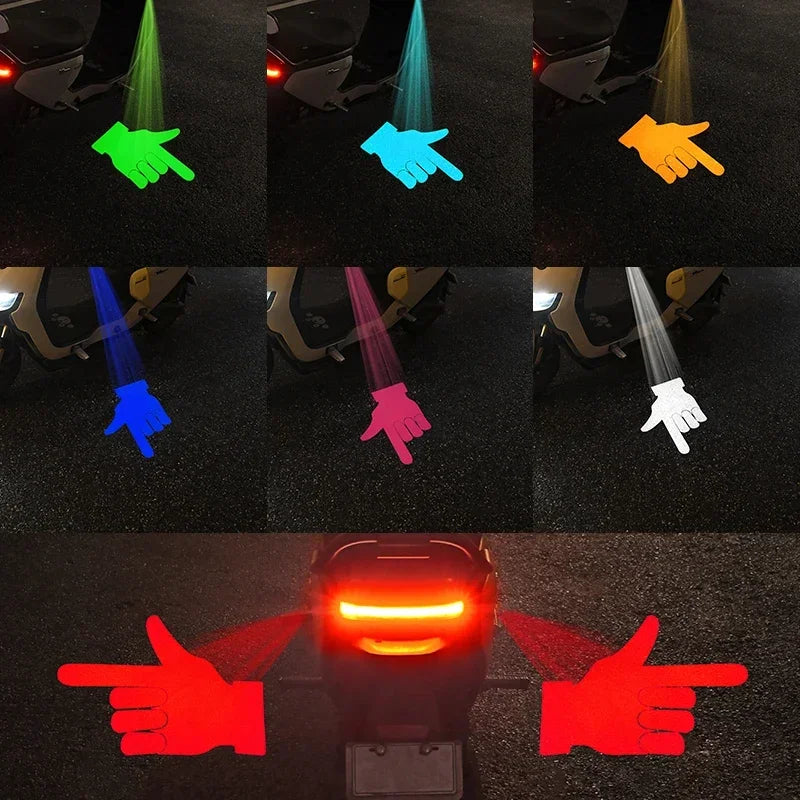 GPRGIT Motorcycle Projection LED Turn Signal Floor Light Gesture Light 12V
