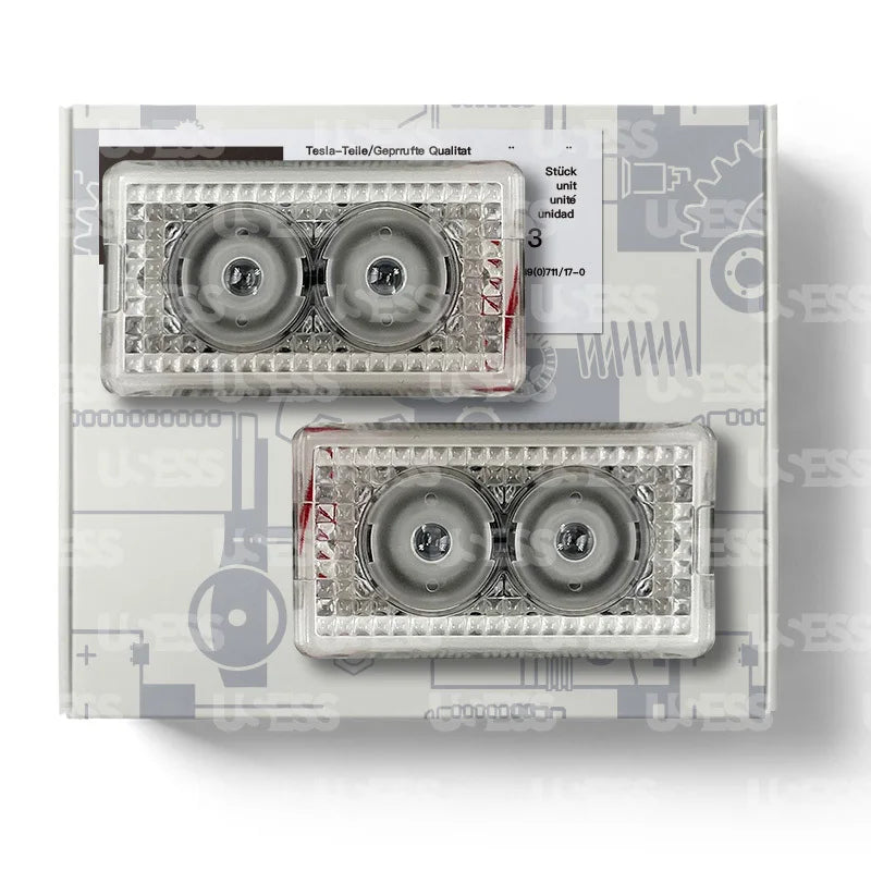 GPRGIT Welcome Car Door Light for Tesla Model 3/X/Y/S Dual Lens Icon Courtesy HD LED Projector Lamp