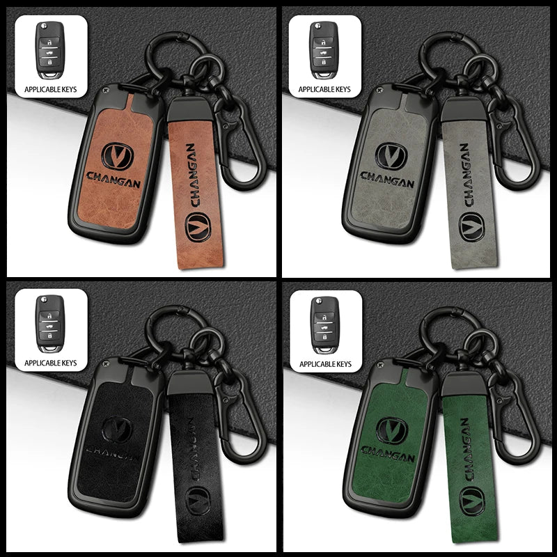GPRGIT Flip Car Key Case Cover Holder for Changan CS15 Eado Raeton Benben Benni E- Star Alsvin CS35 Plus CS55 CS75 CX70