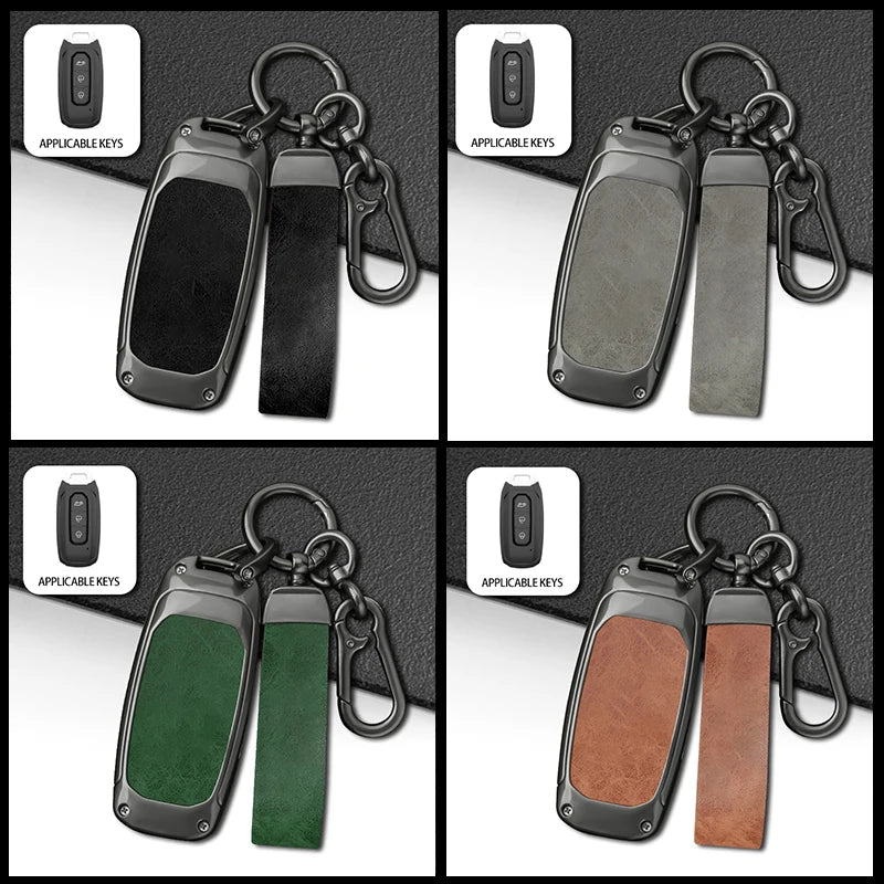 GPRGIT Car Smart Key Cover Case for Ford Territory EV Keyless Bag Shell Holder Protector Keychain Keyring