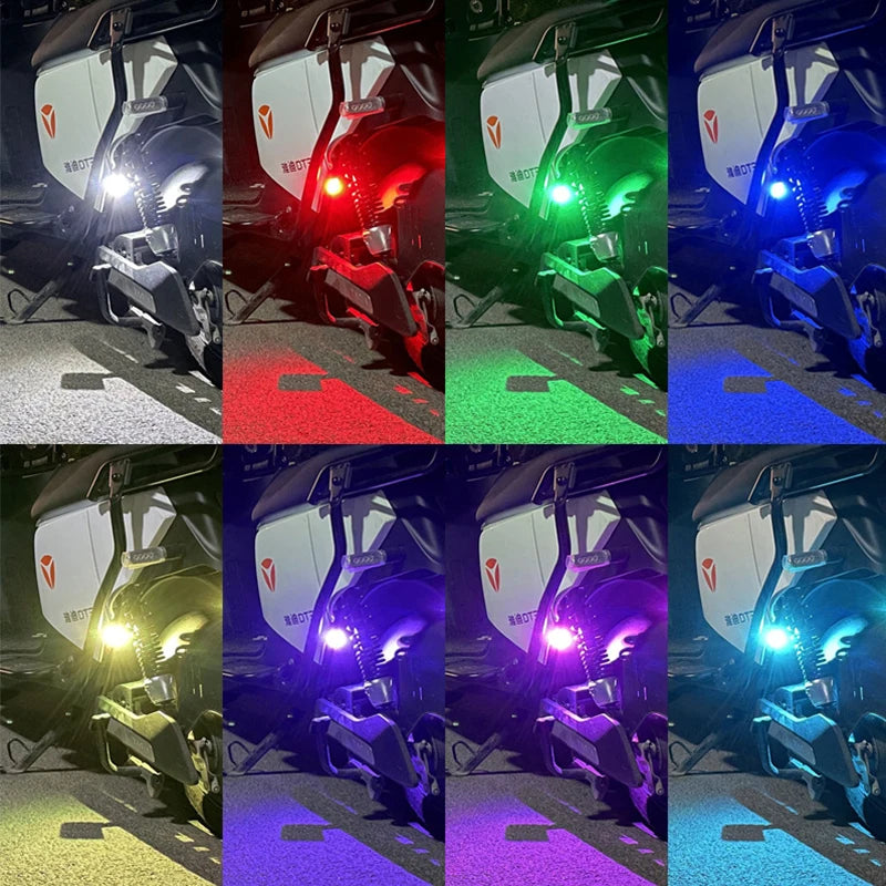 GPRGIT Universal LED Warning Strobe Light Mini Signal Light - 7 Colors - 3V, 5W, Remote Control, Vehicle/Bike/Motorcycle