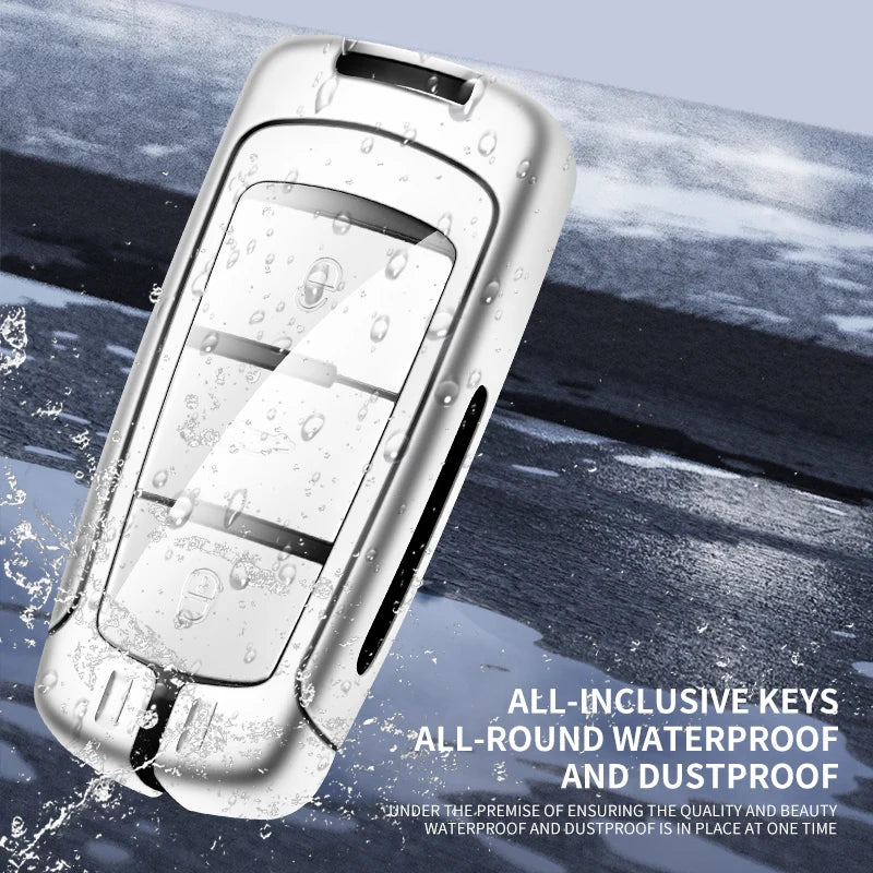 GPRGIT Zinc Alloy Leather Car Key Case Cover for Volkswagen VW CC Passat B6 B7 Passat 3C CC