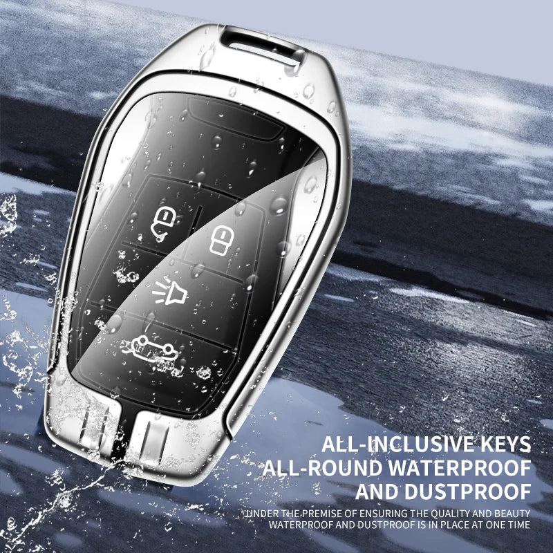 GPRGIT Zinc Alloy Car Remote Key Case Cover Shell for Baic X7 BJ40 Senova D50 D70 X55 X65 EU5 EU7 Accessories Fob Holder