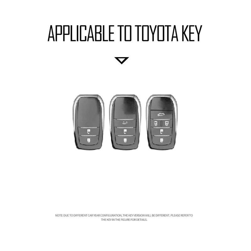 GPRGIT Car Key Case for Toyota RAV4 Harrier Hilux Fortuner Land Cruiser Crown Highland Prado Yaris Cross Aygo X 2022