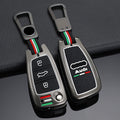 GPRGIT Zinc Alloy Flip Car Key Case Cover Fob for Audi A1 A3 A6 A6L Q2 Q3 Q7 TTS R8 S6 RS3