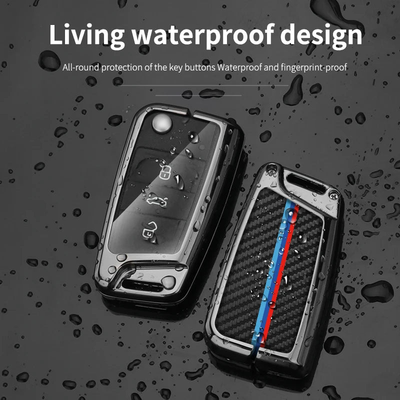 GPRGIT Car Logo Key Case for VW Golf 7 Bora Jetta Passat GTI Skoda Octavia A7 Polo 5 Tiguan B5 B6 B7 EOS Scirocco Jetta MK6
