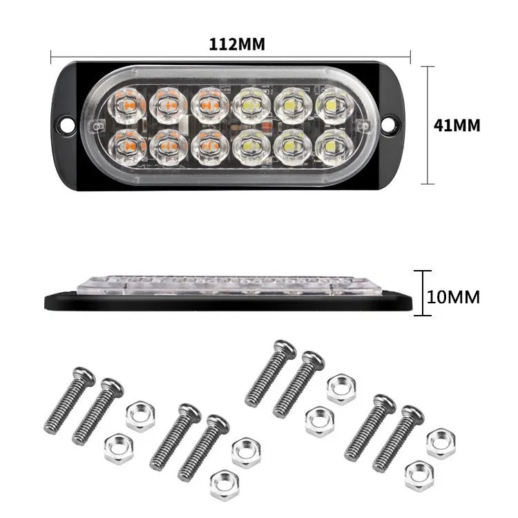 8-Piece LED Strobe Grille Light Strip Red/Blue with Remote, Model XA9212T-4