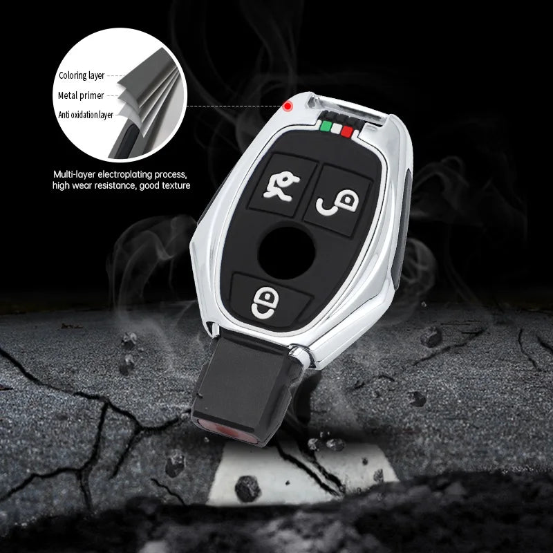 GPRGIT Zinc Alloy Car Key Case Shell for Mercedes-Benz A B R G Class GLK GLA GLC GLR W204 W210 W176 W202 W463 Remote Keyless