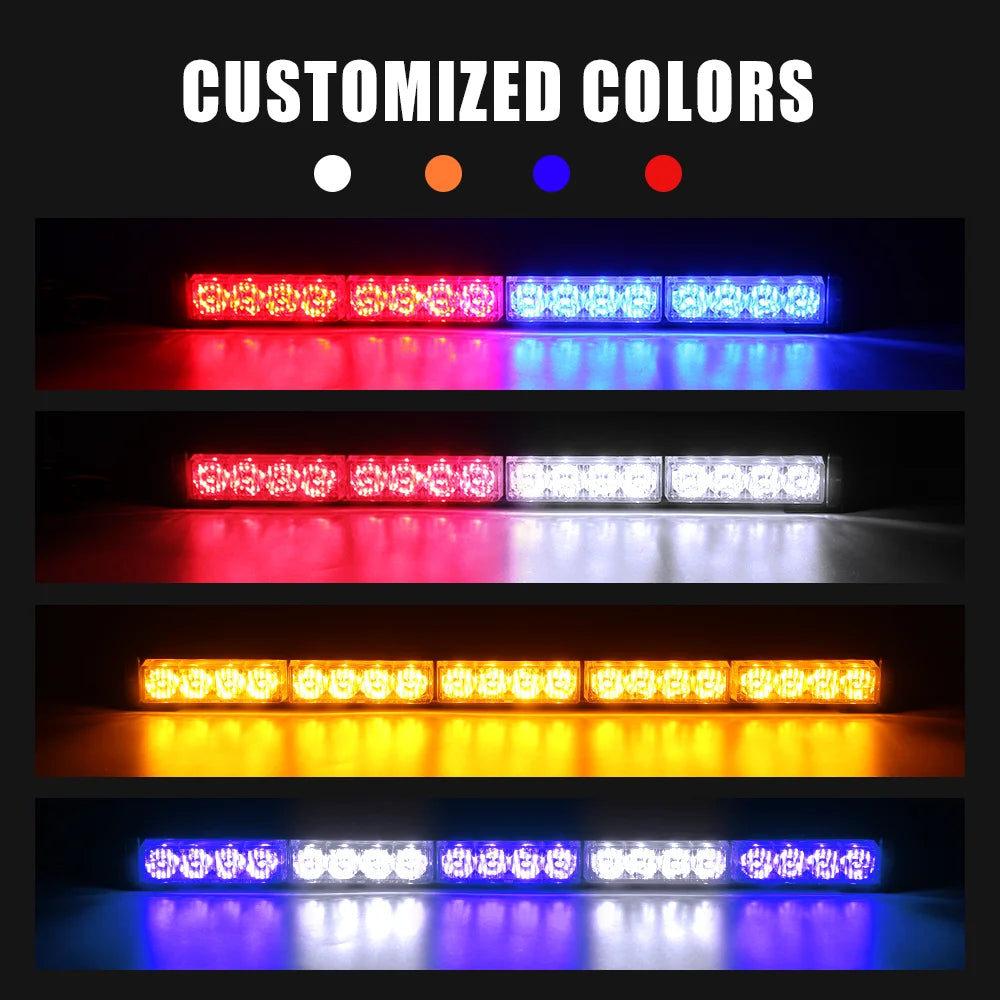 29-Inch Customized Vehicle LED Strobe Warning Light Bars New Condition Emergency Amber White Traffic Advisor Flashing Light Bar