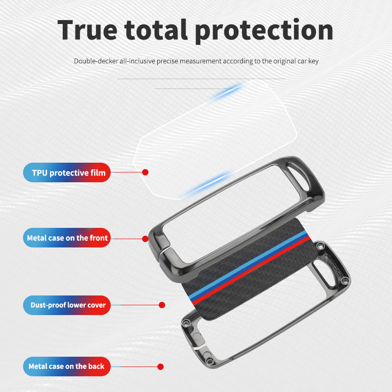 GPRGIT Carbon Fiber Car Logo Key Case for Mazda 2 3 6 Atenza Axela Demio CX-5 CX5 CX-3 CX7 CX-9 2015 2016 2017 2018 2019 Accessories