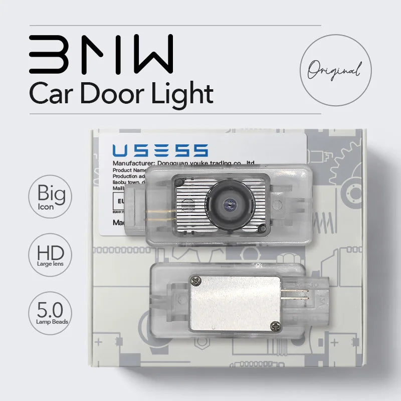 GPRGIT Welcome Car Door Light for BMW 1 2 4 3 Series Z4 X1 X3 X4 M3 M2 M4 F44 G20 G21 G28 Projector Lamp HD LED Glass