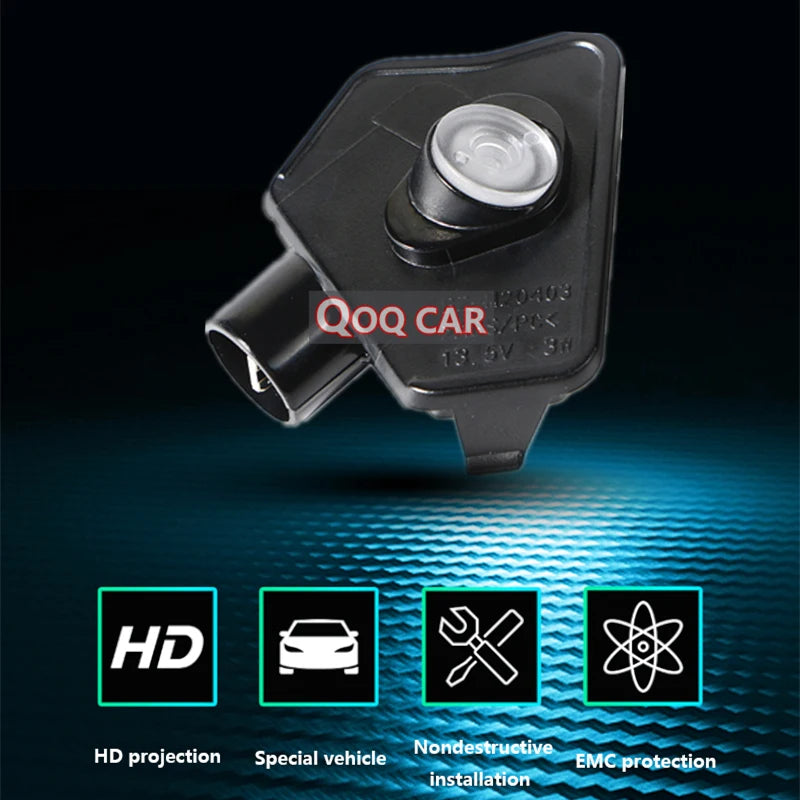 GPRGIT 2pcs 12V LED Rearview Mirror Welcome Shadow Lamp for W176 W246 W204 W212 Laser Projector Ghost Modification