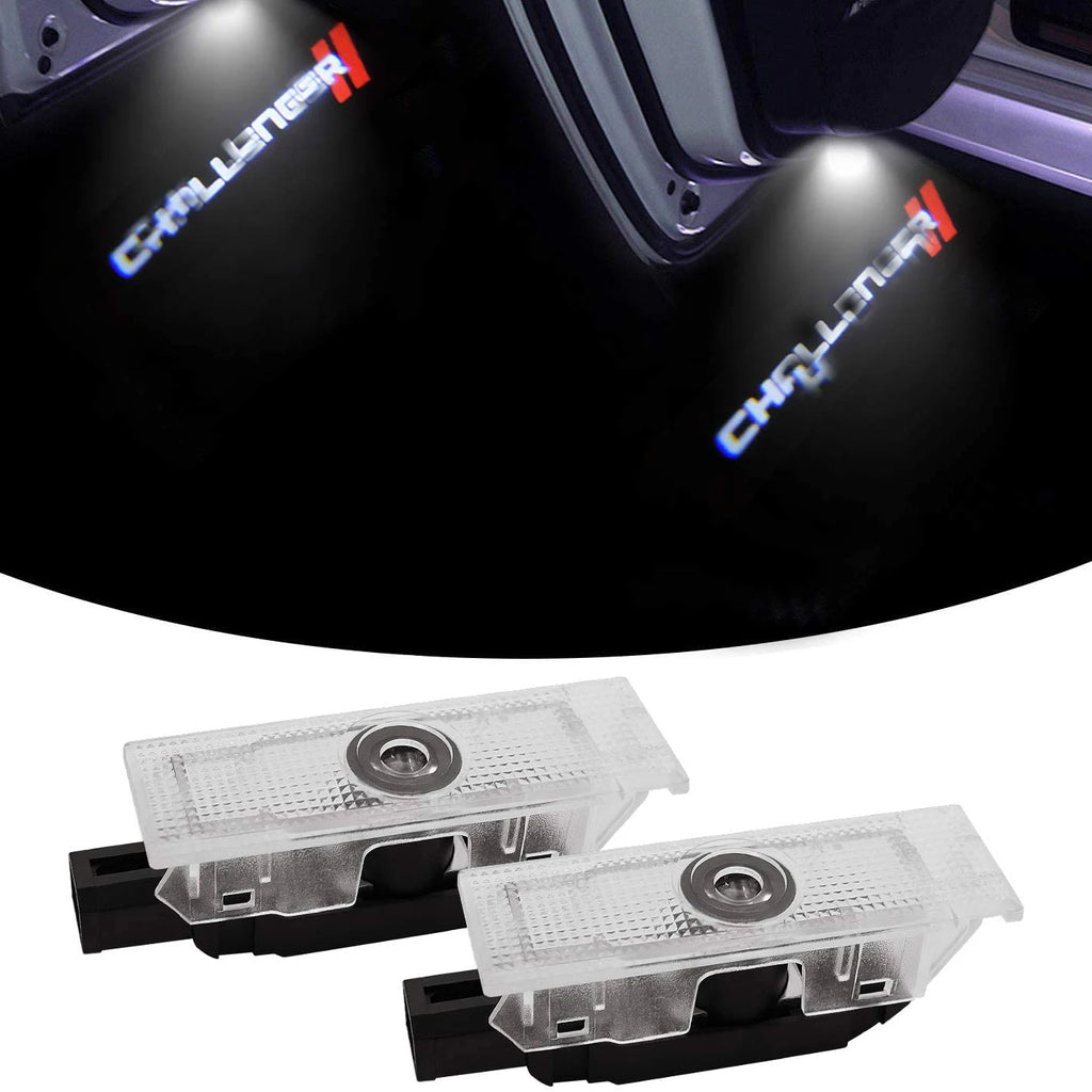 GPRGIT Car LED Logo Lights Ghost Door Projector Welcome Light Accessories Emblem Lamp for Dodge Challenger