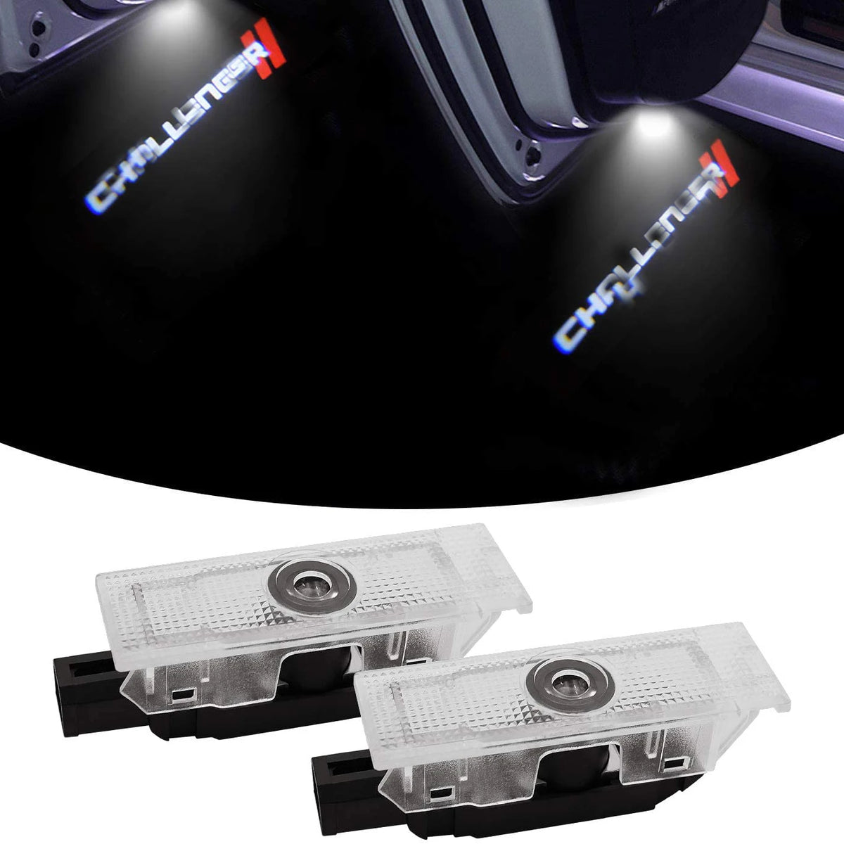 GPRGIT Car LED Logo Lights Ghost Door Projector Welcome Light Accessories Emblem Lamp for Dodge Challenger