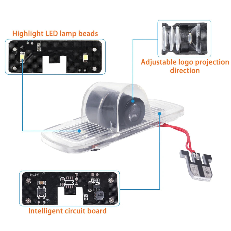 GPRGIT LED Car Door Welcome Lamp Ghost Shadow Light for Accord 7TH 8TH GEN 2003-2012 Crosstour Pilot