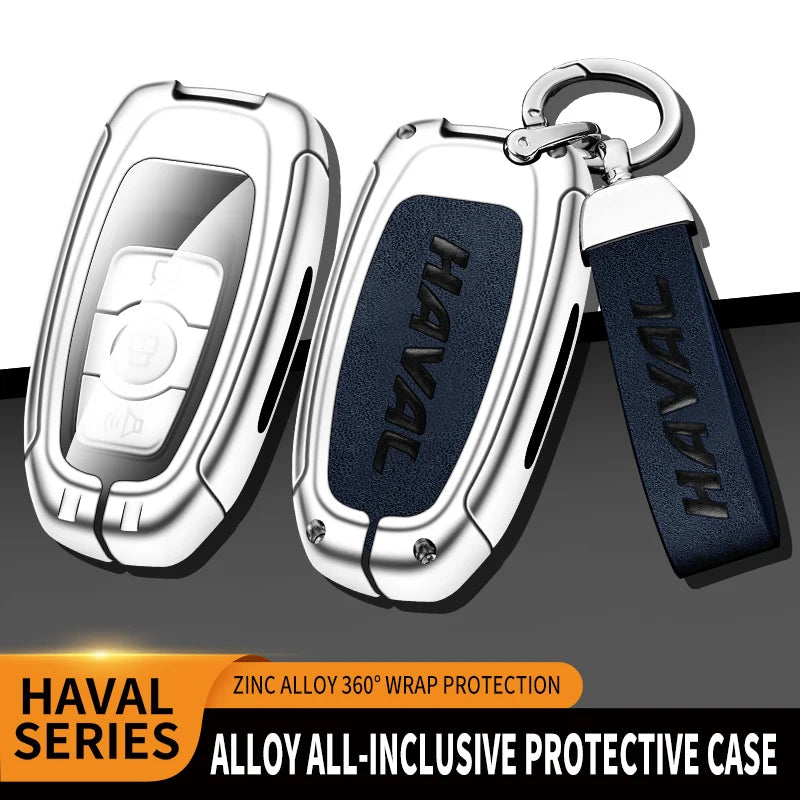 GPRGIT Zinc Alloy Leather Car Key Case Cover for Haval H9 F7x H5 H3 Great Wall 5 3 M2 H6 Coupe M4 H2 H6