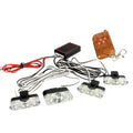4-Piece LED Strobe Grille Light Strip Red/Blue with Remote, Model XA9202-4