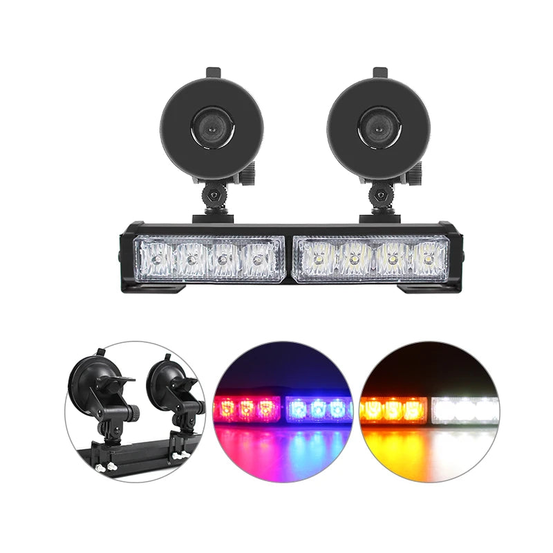 LED Warning Lights 9 Inch Emergency Strobe Light Bar Traffic Advisor Vehicle Truck Strobe Warning Flashing Led Safety Light