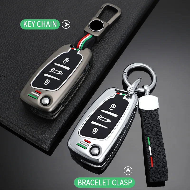 GPRGIT Folding Zinc Alloy Car Key Case Cover for Citroen Coupe VTR C2 C4 C5 C6 C8 Berlingo Xsara Picasso