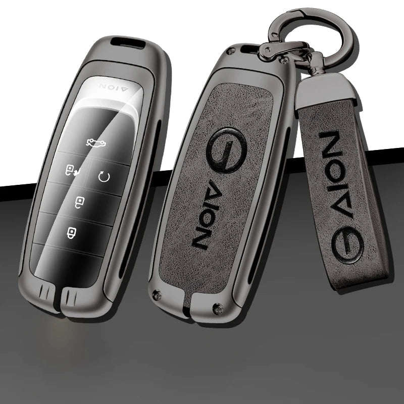 GPRGIT Zinc Alloy Leather Car Key Case Cover for Trumpchi AionS/V/Y/LX Remote Keychain