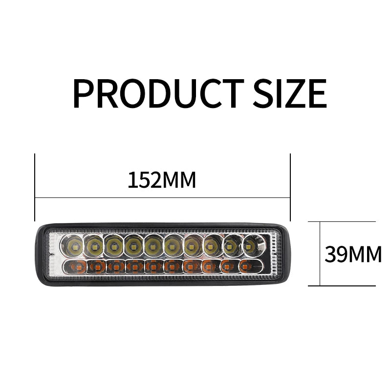 GPRGIT Car LED Work Light 48W Flood Lamp For Car SUV Off Road For Jeep Truck Boat 12V 24V