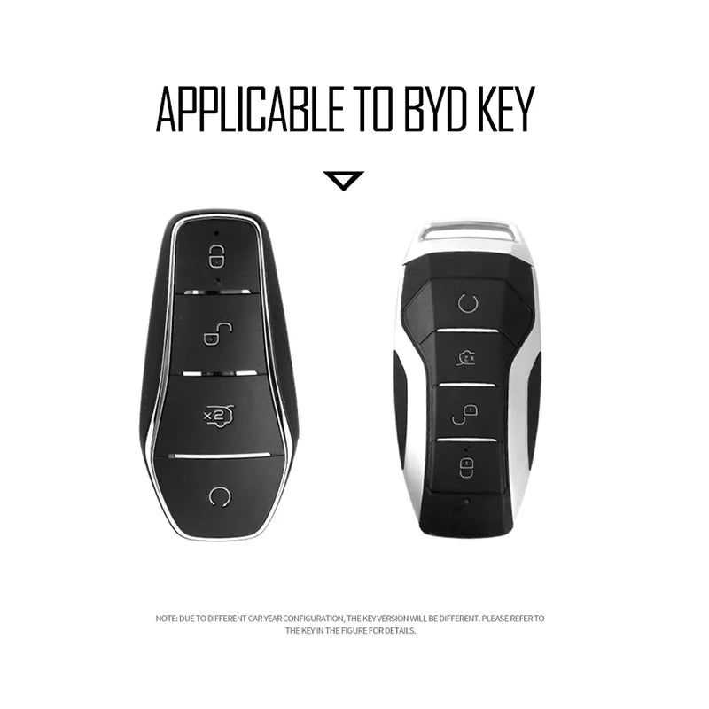 GPRGIT Leather Car Key Case Protector for BYD Qin Plus DM-i Atto 3 Han EV Dolphin Seal Tang E2 Song Plus