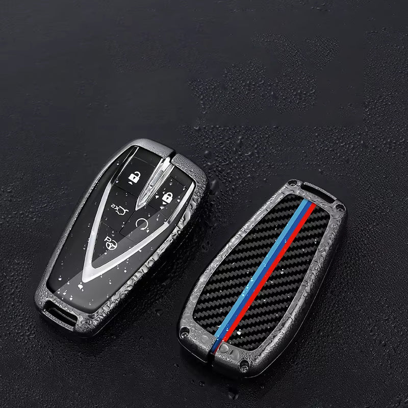 GPRGIT Car Carbon Fiber Key Case Cover Fob for Changan CS75 Plus CS55 UNI-K UNI-T UNI-V Oshan X5 X7 Eado Keychain Accessories