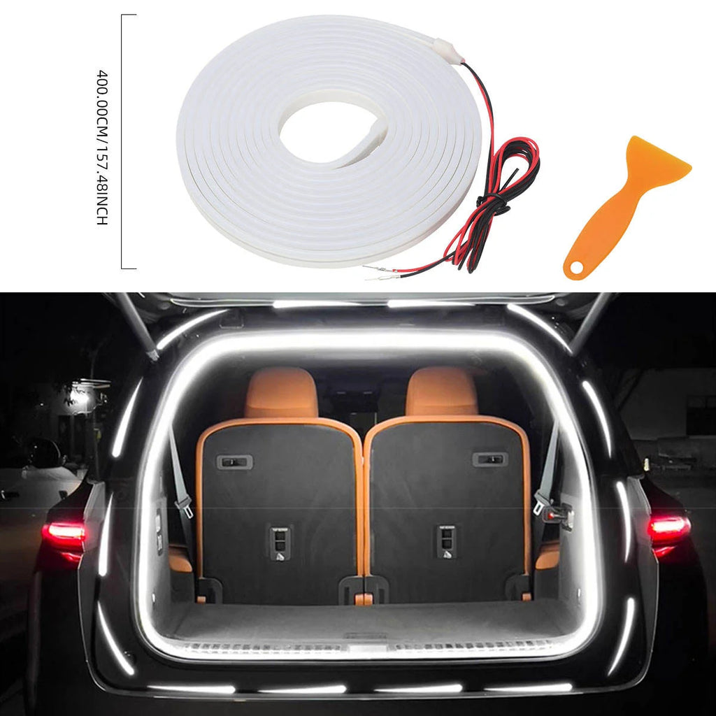 GPRGIT 12V Waterproof Soft LED Neon Strip Trunk Light White/Warm White