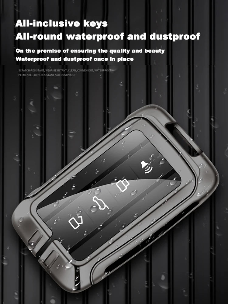 GPRGIT Zinc Alloy Leather Key Case Cover Shell for Tank 300 500 Tank300 Tank500 Great Wall GWM WEY Key Protector Fob Auto Accessories