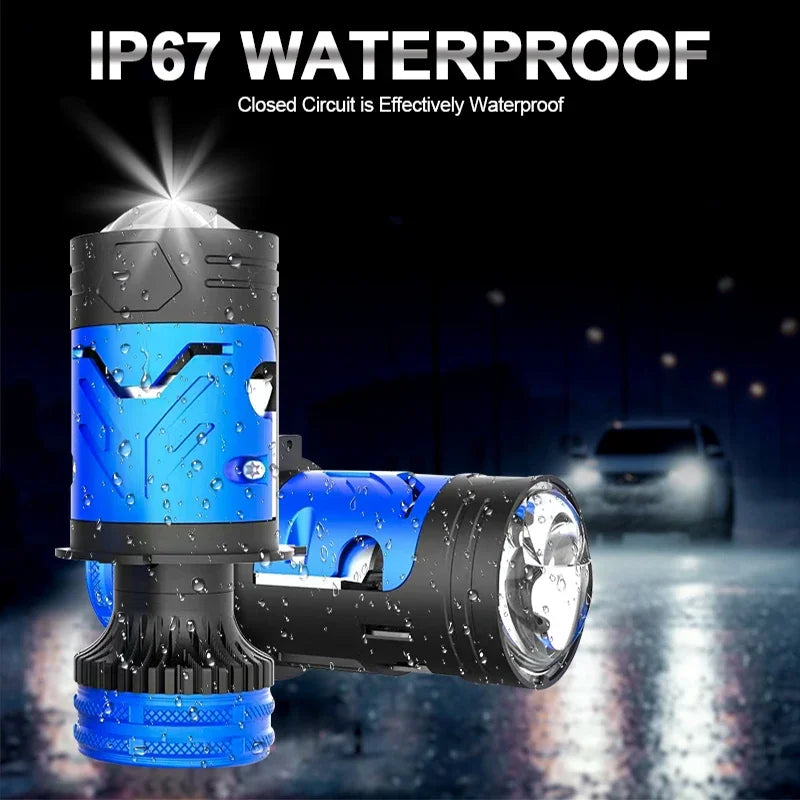 CSP Led Projector Lens H4 Led Headlight Bulb 6500K Led Lighting System Mini Lens Auto Light Kit 12V Car Accessory