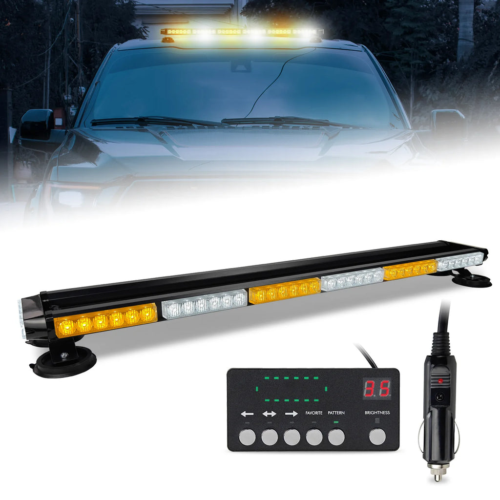 New Led Strobe Light Bar Lumens Strobe Light Bar Double-sided Flashing Emergency Warning Remote Control 28 Magnets New Universal