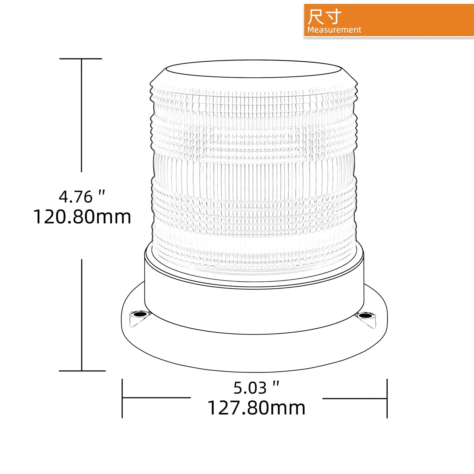 30W LED Rotating Amber Strobe Warning Light for Emergency Vehicles Forklift Truck Tractor Cars-Auto Exterior Lighting