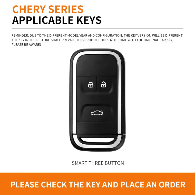 GPRGIT Car Logo Metal+Leather Car Key Case Shell for Chery Tiggo 3 5X 4 8 Glx 7 2019 2020 Arrizo Holder Keyless Bag Styling Accessories