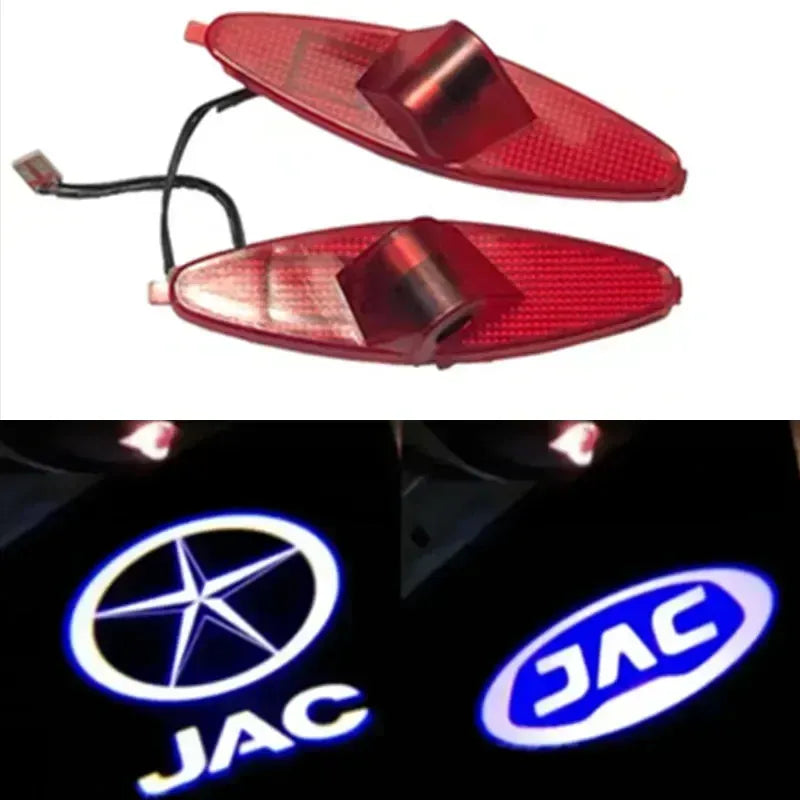 GPRGIT LED Car Door Badge Light Projector Courtesy Ghost Shadow Welcome Lamps for JAC S3 S5 A30 A13 T6 T8 M4 M2 Car Decoration