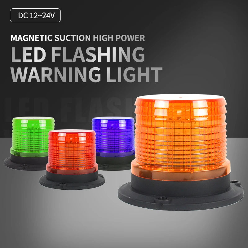 Rotating 40 LED Amber Emergency Strobe Lights Magnet Flashing Warning Beacon Lights for Truck Forklift