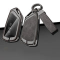 GPRGIT Car Logo Metal Leather Key Case Cover for VW Volkswagen Golf 8 MK8 2020 for Skoda Octavia A8 2021 Seat Leon MK4