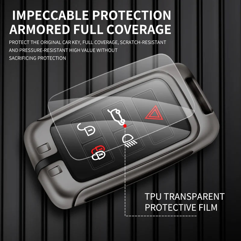 GPRGIT Zinc Alloy Car Key Bag Cover for Land Rover Defender 2021 2022 2023 2024