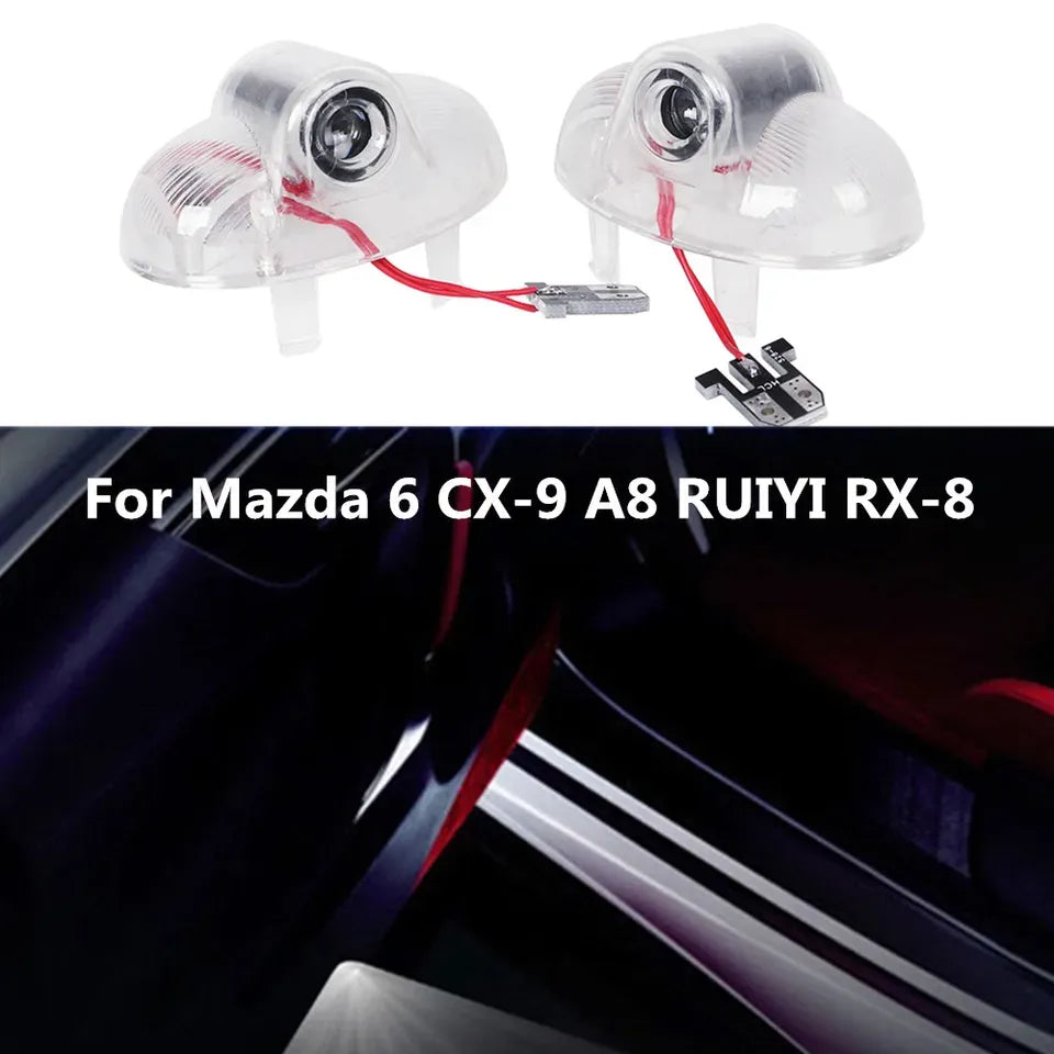 GPRGIT LED Car Door Warning Ghost Shadow Welcome Light Accessories for MAZDA 6 CX-9 CX9 CX 9 A8 RUIYI RX-8 RX8 RX 8 MPV ATENZA