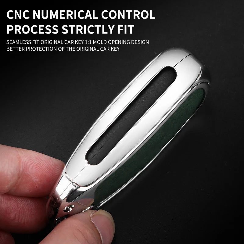 GPRGIT Metal Leather Car Key Case Cover for Buick VERANO ENCORE GX GL6 for Opel Vauxhall Astra K Corsa E