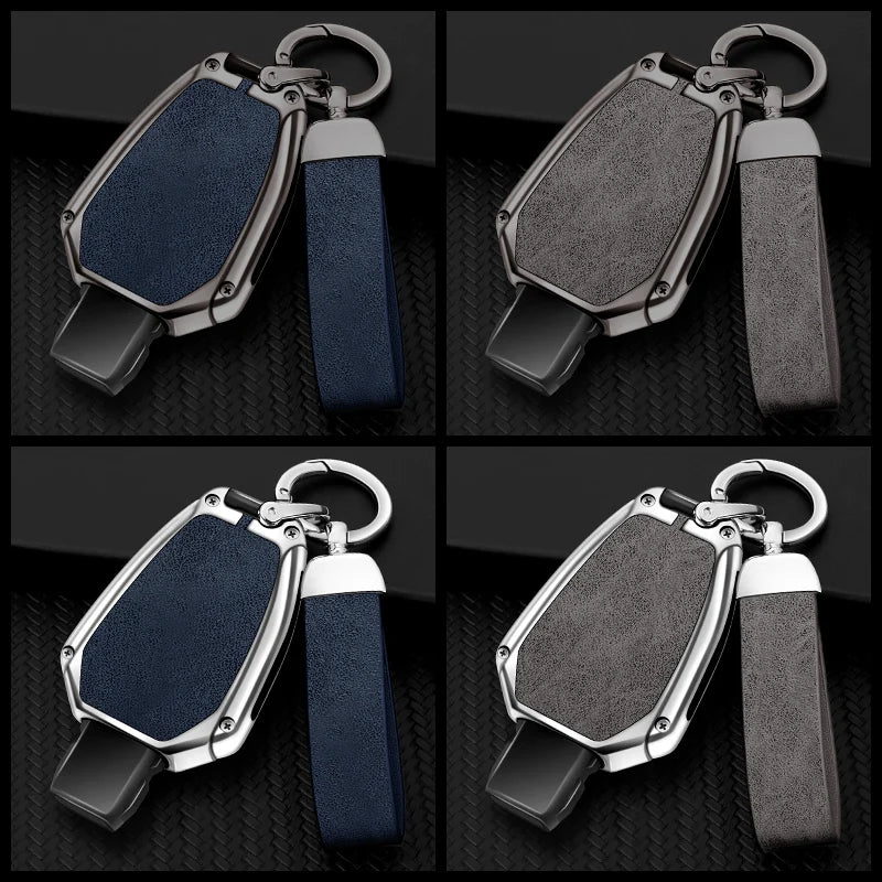GPRGIT Zinc Alloy Leather Car Key Case Cover for Mercedes Benz a B C S Class AMG GLA CLA GLC W176 W221 W204 W205