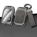 GPRGIT Metal Leather 3/4/5/6 Button Car Key Cover Case for Chevrolet/GMC Yukon/Suburban/Tahoe 2015-2016
