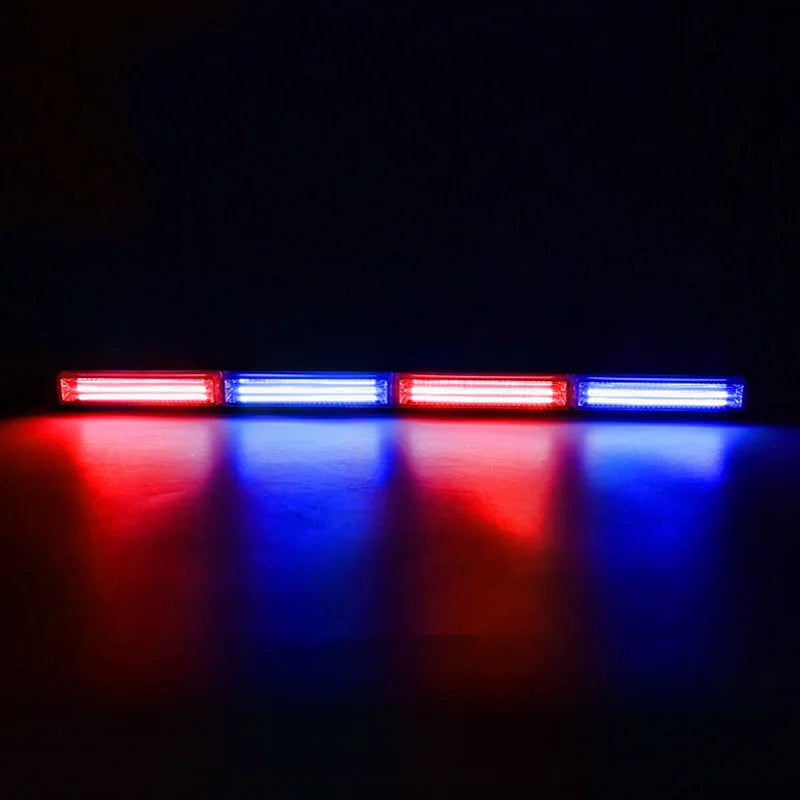 23 Inch Vehicle LED Warning Light Bar Safety Caution Emergency White Amber Strobe Light Bars for Trucks ATV Tow Tractor 12V 24V