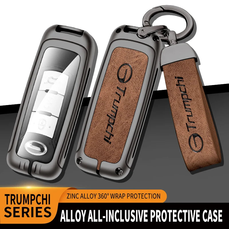 GPRGIT Zinc Alloy Leather Car Key Case Cover for GAC Trumpchi GS GA3 GA3S GA5 GA6 GS4 GS8 GS5 GS3 GA4