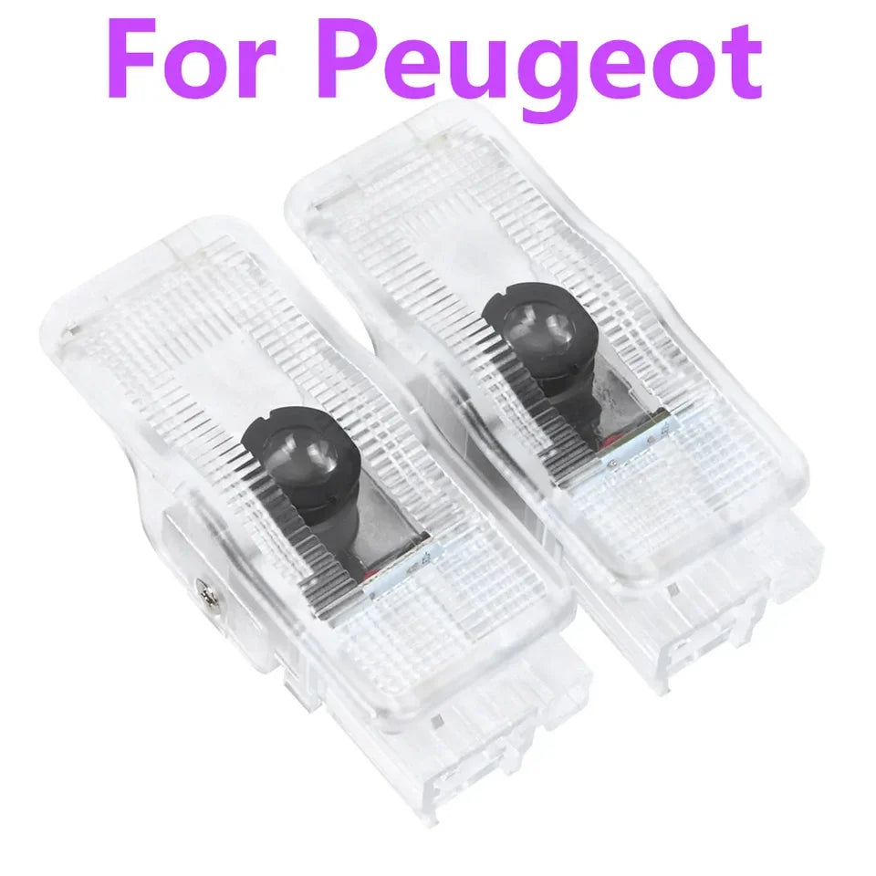 GPRGIT LED Car Door Welcome Lamp Ghost Shadow Lights for PEUGEOT 207 208 406 5008 307 308 508 408 RCZ 206 306