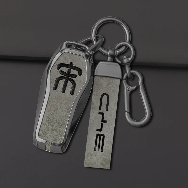 GPRGIT Car Key Case Cover for BYD Song Song Plus Atto 3 Han EV Tang DM 2023 Metal Remote Fob